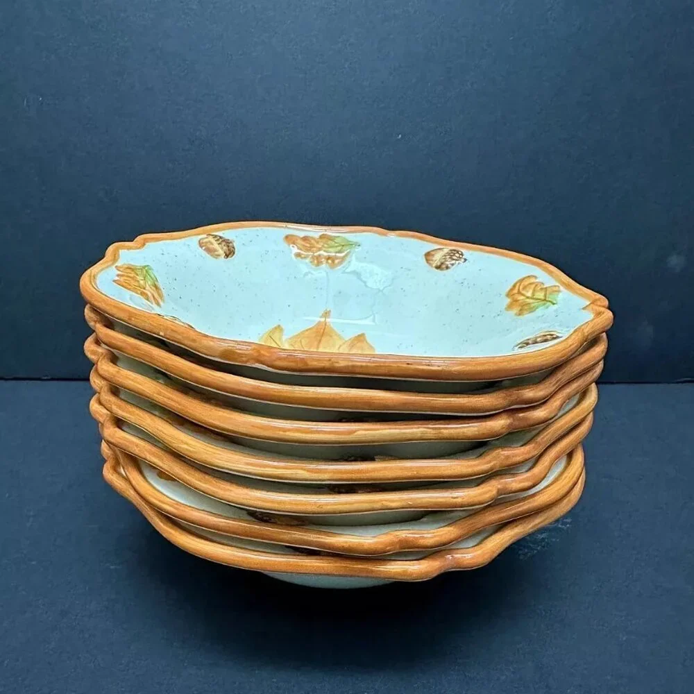 Bundle of 7 Dante Design Group -Serving Bowl Protruding Leaf 3D